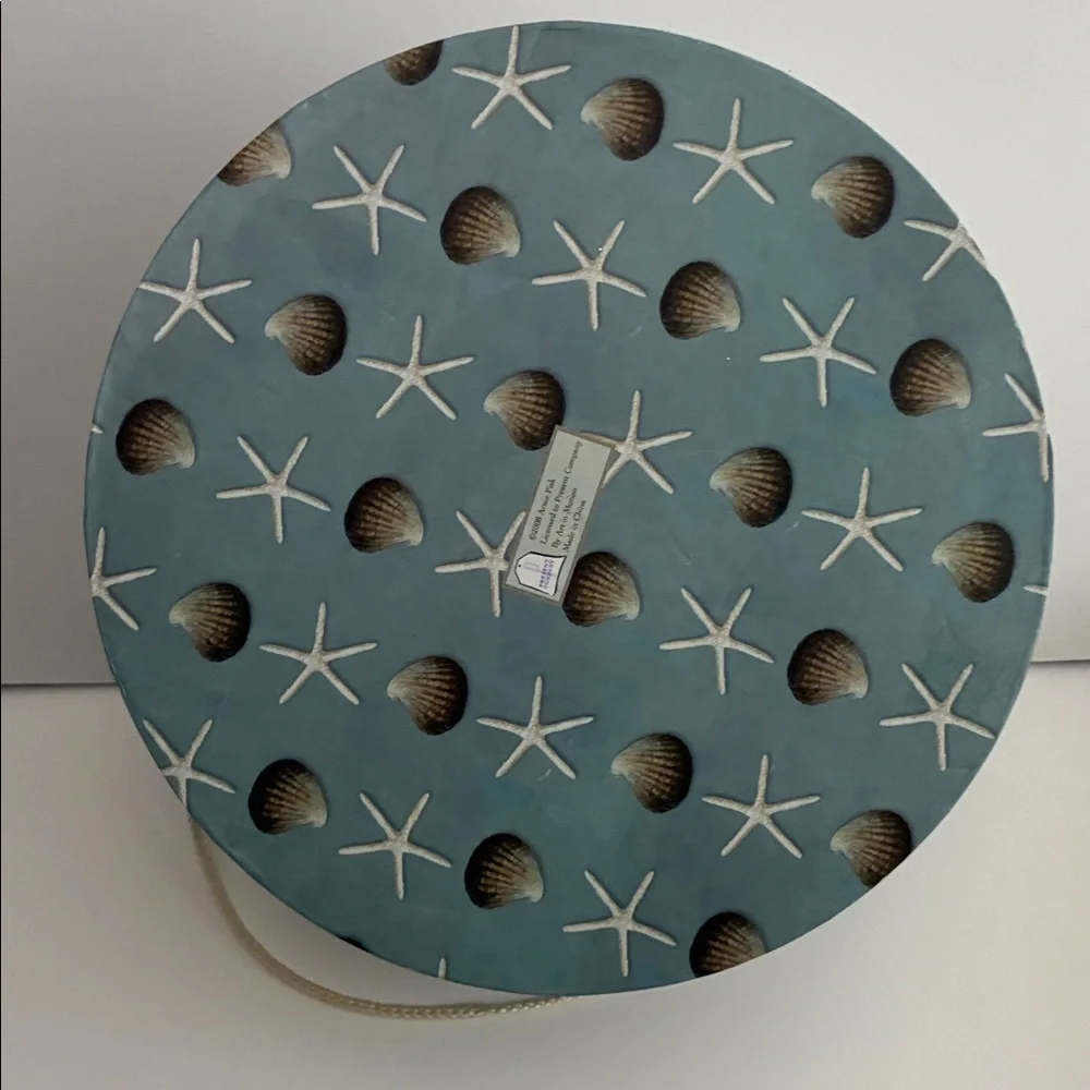 Coastal Blue Decorative 3 Nesting Storage Boxes